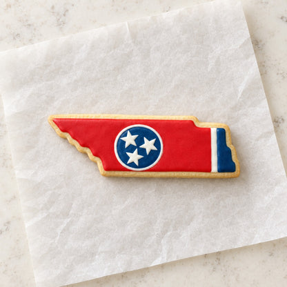 Tennessee State Cookie Cutter (decorated cookie mockup)