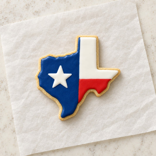 Texas State Cookie Cutter (decorated cookie mockup)