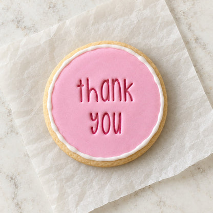 Thank You Cookie Stamp (decorated cookie mockup)