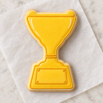 Trophy Outline Cookie Cutter (decorated cookie mockup)