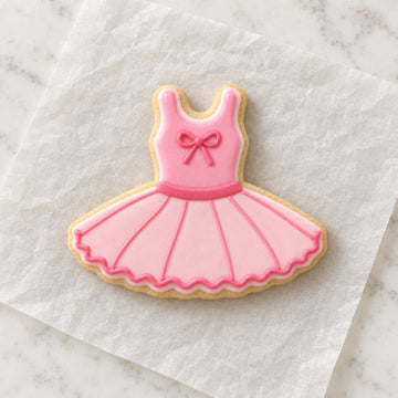 Tutu Outline Cookie Cutter (decorated cookie mockup)