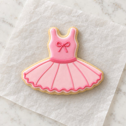 Tutu Outline Cookie Cutter (decorated cookie mockup)