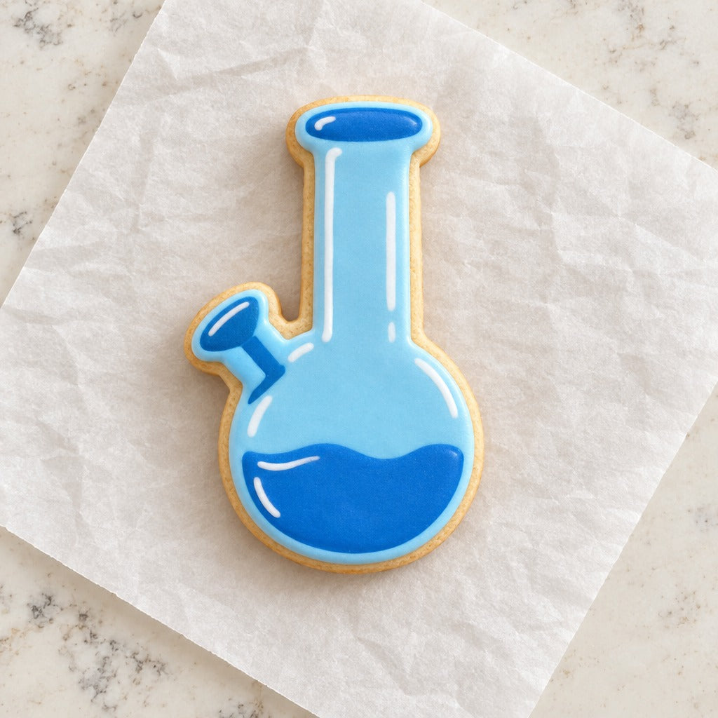 Water Pipe Cookie Cutter (decorated cookie mockup)