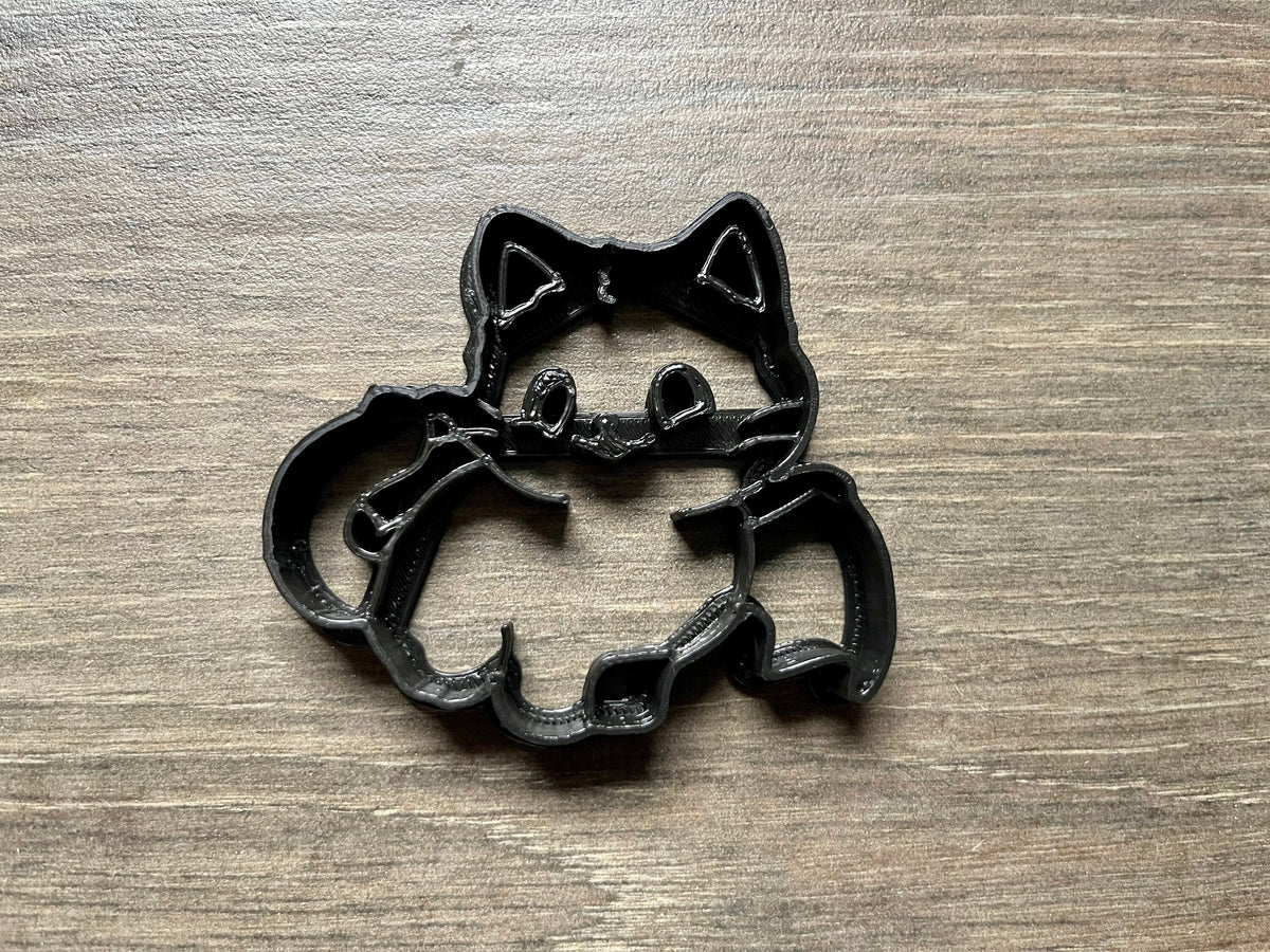 Halloween Cat with Bat Wings Cookie Cutter
